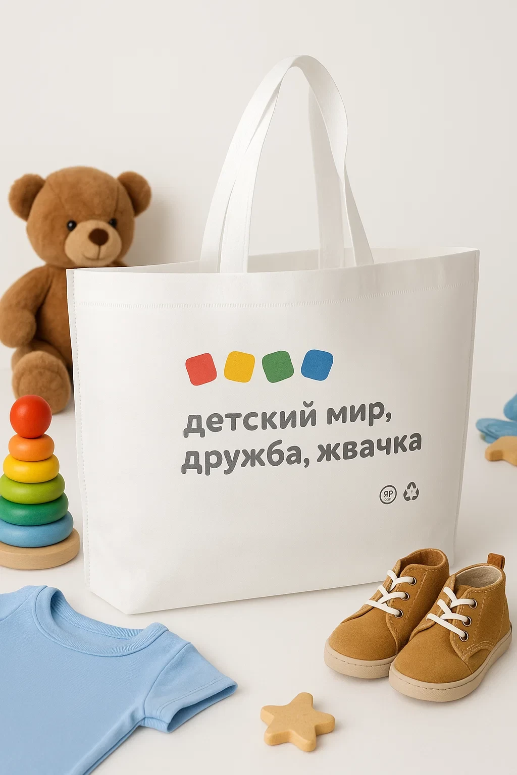Классический пакет-шоппер из спанбонда